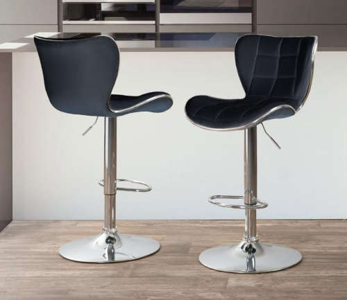 Bar Stools / Kitchen Counter Chairs - Set of 2  - Black or brown Colour