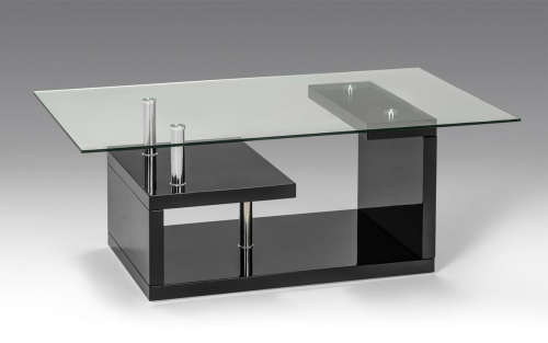 Coffee Tables - Tempered Glass Top - Black Base