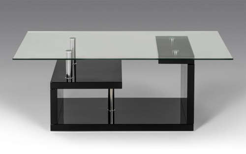 Coffee Tables - Tempered Glass Top - Black Base