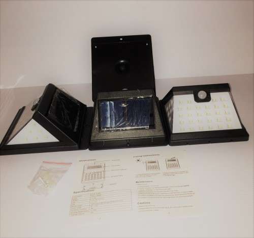 **AMAZING** SOLAR OUTDOOR WALL LIGHT SUPER SPLIT 40 LED WITH MOTION DETECTOR