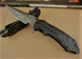 *LOW START* STOCK CLEARANCE*ONLY 2 LEFT*BOKER PA45 BLACK FOLDABLE KNIFE WITH BELT CLIP