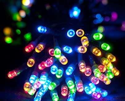 * 16 TO GO* 16 LED SOLAR FAIRY LIGHTS MULTI