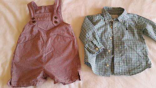 Old Navy dungaree and Ralph Luren Polo Shirt