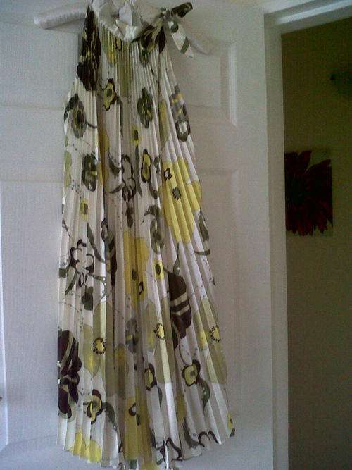 Ladies pleated flair dress