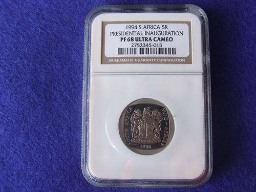 1994 NELSON MANDELA INAUGURATION NGC PROOF 68 ULTRA CAMEO!!!! SUPER INVESTMENT!!!