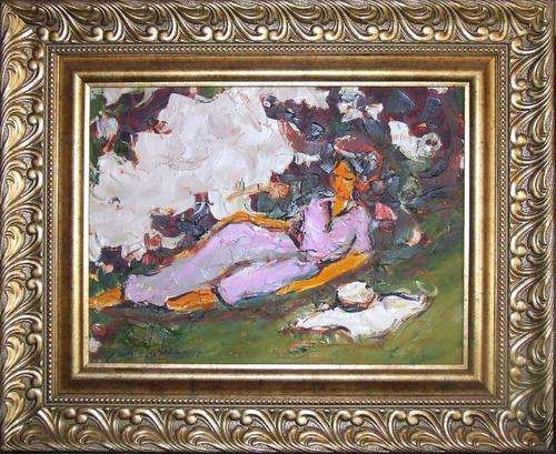 CORNE WEIDEMAN one of S.A new Masters "Girl lying in the meadow 1"