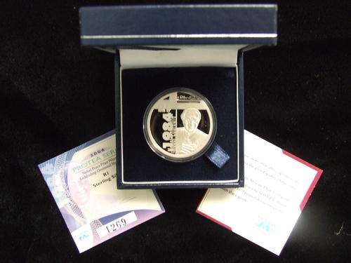 2006 DESMOND TUTU PROTEA PROOF SILVER R1 CERTIFICATE NUMBER #1269