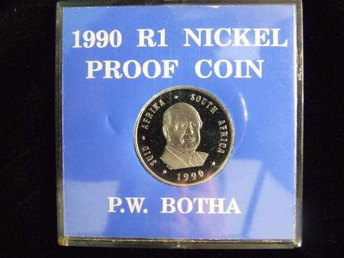 1990 P.W.BOTHA PROOF NIKKEL R1  LOW MINTAGE 15007