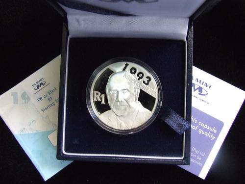 2007 PROTEA PROOF SILVER R1 FW DE KLERK low number #218 !! STILL SEALED FROM THE MINT