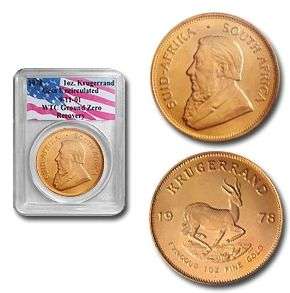1OZ KRUGERRANDS 1978 THAT WAS IN THE WORLD TRADE CENTER ON 9/11  WHEN  TERROR STRUCK.