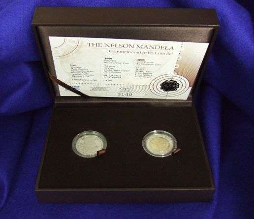 NELSON MANDELA COMMEMORATIVE SETS ALL STILL SEALED FROM S.A MINT 1 week ONLY!!!!