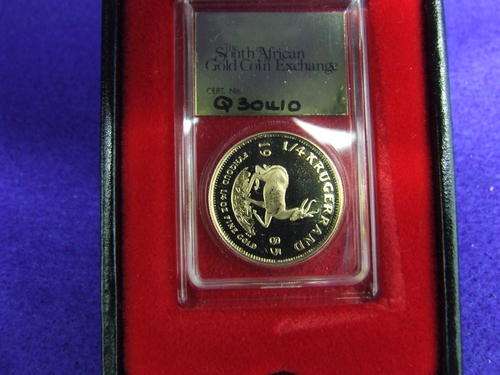 1/4 PROOF KRUGER RAND 1985!!SOUTH AFRICAN GOLD COIN EXCHANGE CATALOGUE R 3000!!!!!!!!