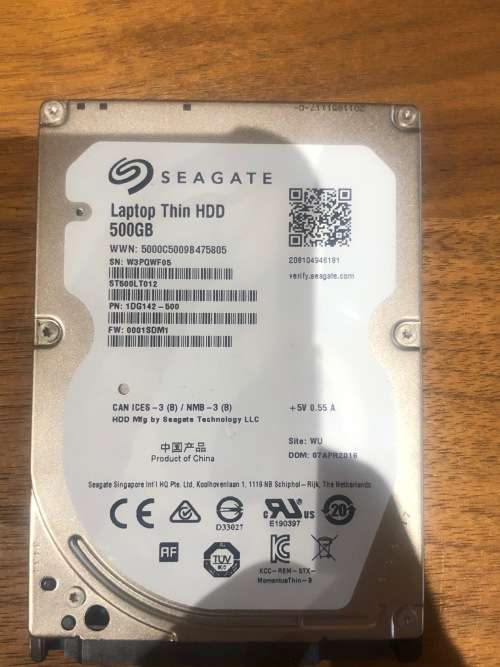 Seagate Laptop thin Hdd 500Gb
