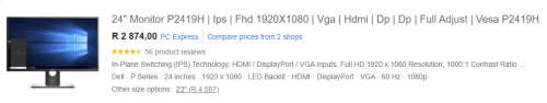 Dell 24" monitor