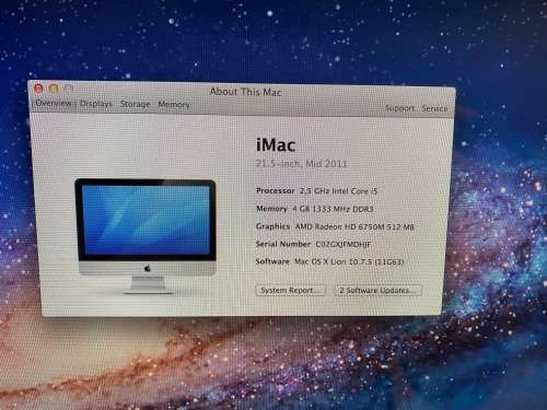 iMac 21.5` mid 2011, I5, 4gb, amd Radeon please read deception working 100%