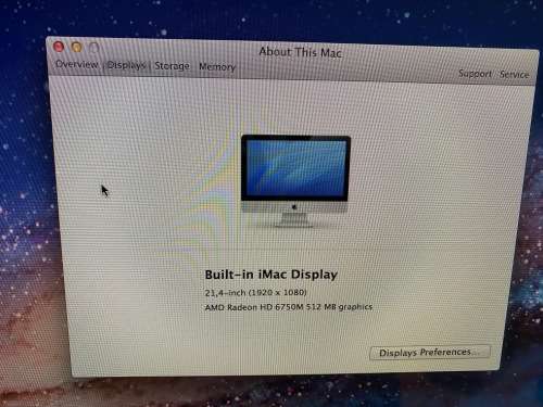 iMac 21.5` mid 2011, I5, 4gb, amd Radeon please read deception working 100%