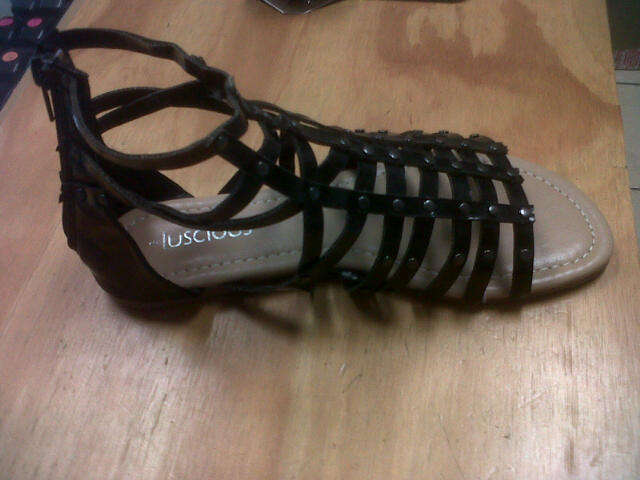 LUS90013AE - BLACK PATENT GLADIATOR SANDAL - SIZE 3 ONLY