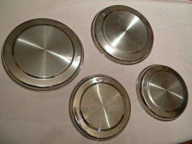 STOVE PLATE COVERS - SILVER METAL