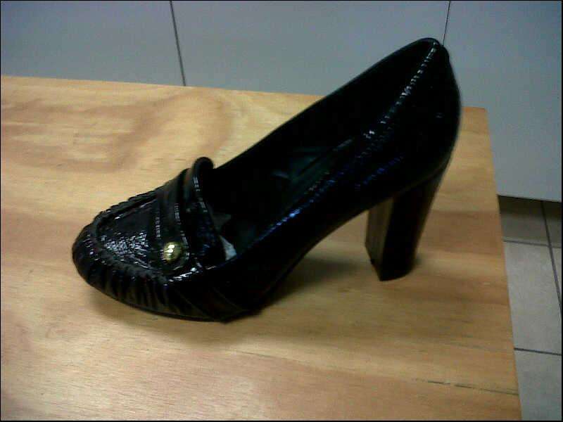 STYLISH ZOOM 108AL2162 BLACK PATENT COURT