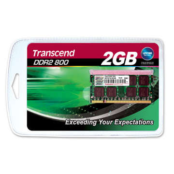TRANSCEND 2GB DDR2 800, NOTEBOOK MEMORY RAM, DDR2-800 (1X MODULE),