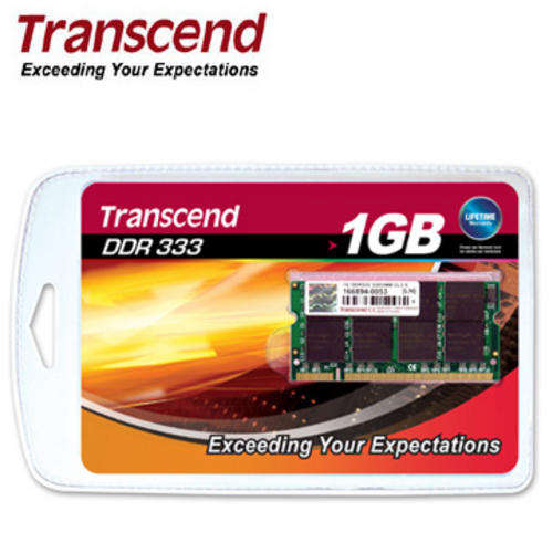 TRANSCEND 1GB DDR 333, NOTEBOOK MEMORY MODULE, RAM (1X MODULE),