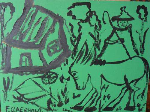 Frans Claerhout Original **40.0cm x 30.6cm on Board**R1(NO RESERVE) Auction!!!