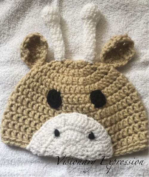 Crochet Baby / Toddler Giraffe Beanie