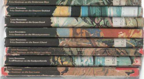 VOLLEDIGE REEKS FRITZ DEELMAN BOEKE (8), WAARVAN 1 BOEK GETEKEN IS DEUR LEON ROUSSEAU