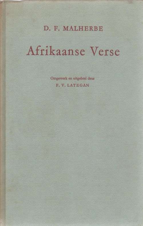 AFRIKAANSE VERSE - D F MALHERBE (7 DE DRUK 1965)