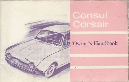CONSUL CORSAIR, OWNER'S HANDBOOK (AUGUST 1963)