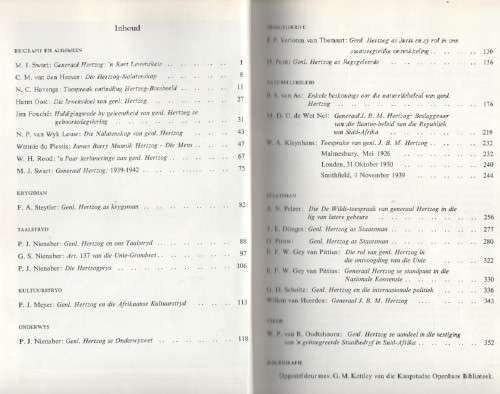 GEDENKBOEK VIR GENERAAL J B M HERTZOG - PROF P J NIENABER (1965)