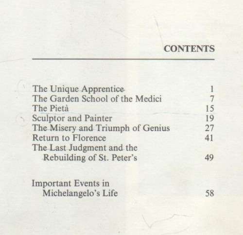 MICHELANGELO - LYON BENZIMRA (1 ST PUBLISHED 1972)