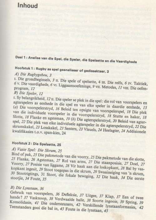 CRAVEN RUGBY-HANDBOEK -  PROF.DR. D H CRAVEN (2 DE DRUK 1975)