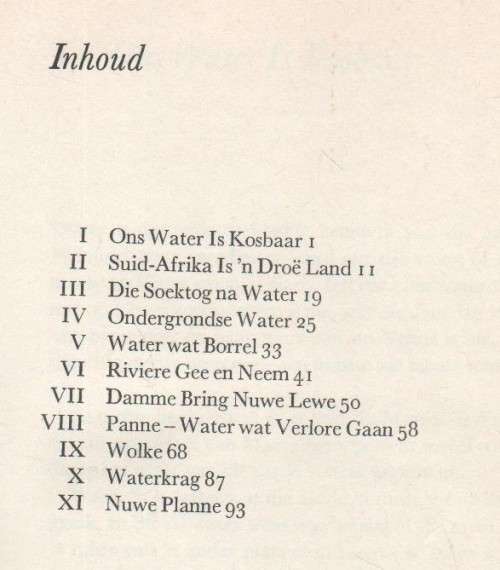 SUID-AFRIKA SE WATER - F J POTGIETER (1 STE UITGAWE 1970)
