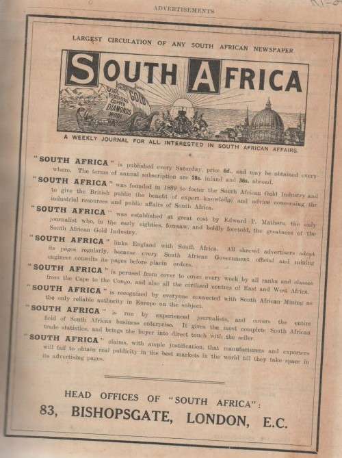 SOUTH AFRICAN WHO'S WHO AND BUSINESS 1915