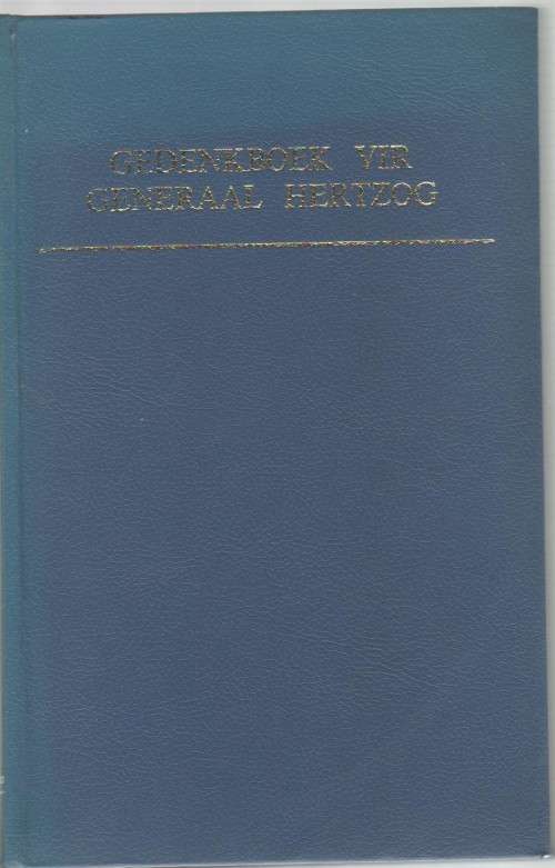 GEDENKBOEK VIR GENERAAL HERTZOG  - J VICTOR (1965)