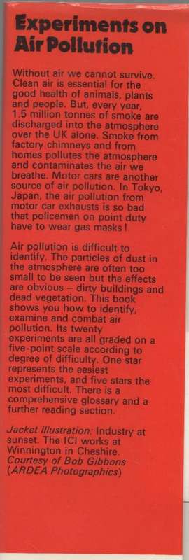 EXPERIMENTS ON AIRPOLLUTION - D I WILLIAMS AND D ANGLESEA (1978)