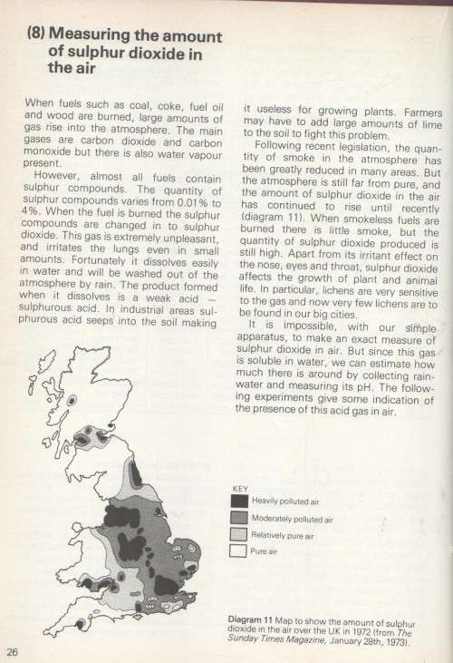 EXPERIMENTS ON AIRPOLLUTION - D I WILLIAMS AND D ANGLESEA (1978)