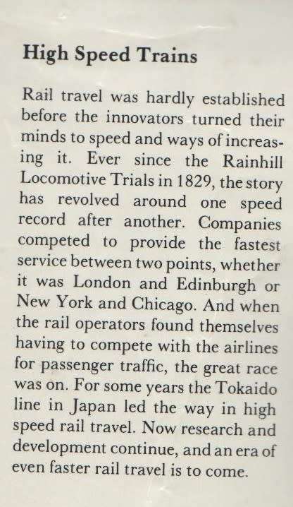 HIGH SPEED TRAINS - JANE COLLINS (1 ST PUBLISHED 1978)