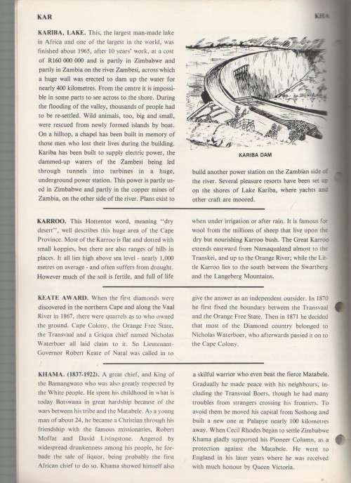 CHILDREN'S ILLUSTRATED ENCYCLOPAEDIA OF SOUTHERN AFRICA - ERIC ROSENTHAL ( VOL 1 - 5)