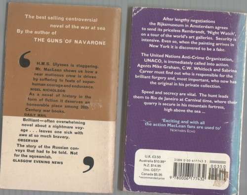 FIVE PAPERBACKS BY THE AUTHOR ALISTAIR MACLEAN Batch one
