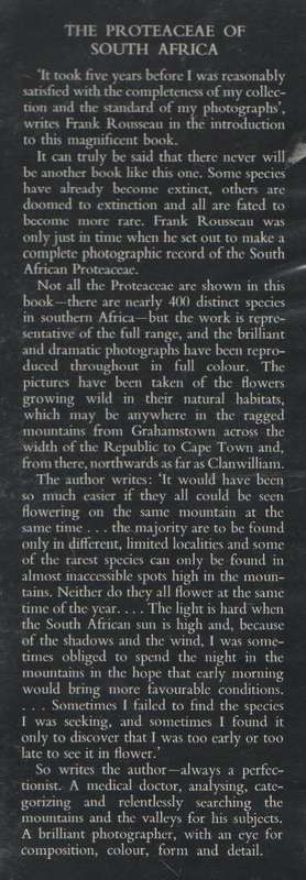 THE PROTEACEAE OF SOUTH AFRICA - FRANK ROUSSEAU (1970)