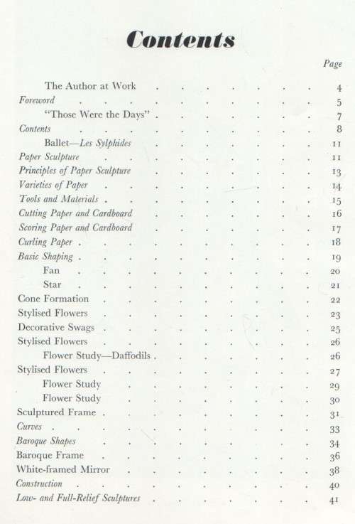 PAPER SCULPTURE - ARTHUR SADLER (3RD EDITION 1955)