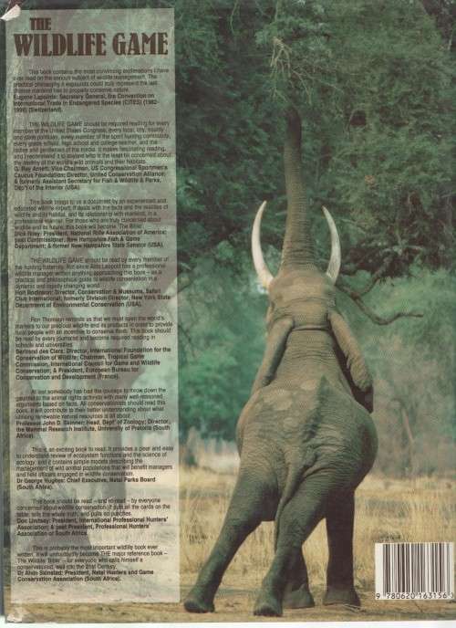 THE WILDLIFE GAME - RON THOMSON (SIGNED - 1 ST EDITION  1992)