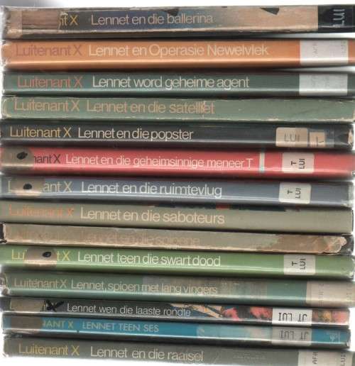 Volledige Stel Luitenant X (Lennet) reeks. Al die boeke is eerste uitgawes