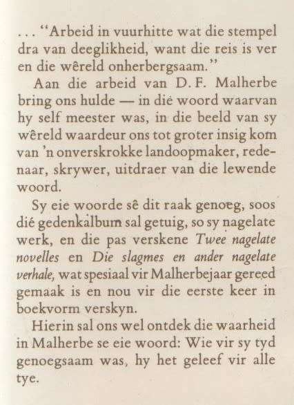 D F MALHERBE IN BEELD EN WOORD , 28 MEI-12 APRIL 1969 - B KOK, F V LATEGAN & R DE BEER (1981)