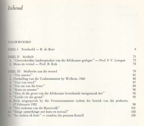 D F MALHERBE IN BEELD EN WOORD , 28 MEI-12 APRIL 1969 - B KOK, F V LATEGAN & R DE BEER (1981)
