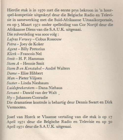 DIE REBELLIE VAN LAFRAS VERWEY - CHRIS BARNARD (6 DE DRUK 1993)