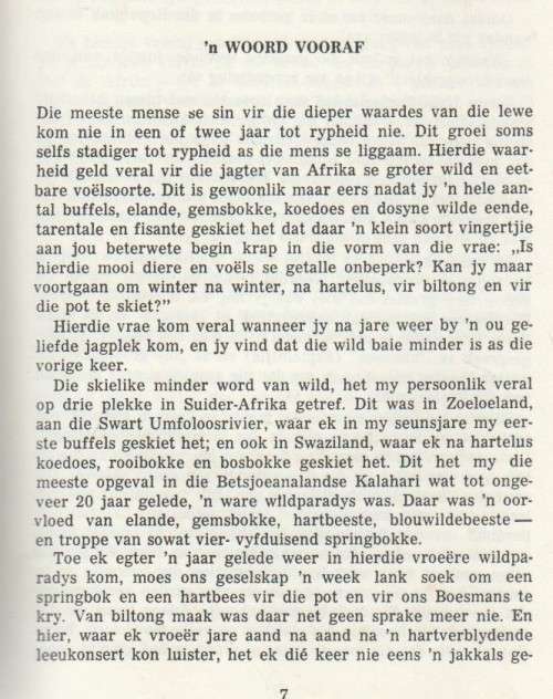 VAN JAGTER TOT WILDLIEFHEBBER - P J SCHOEMAN (2 DE OPLAAG 1970)