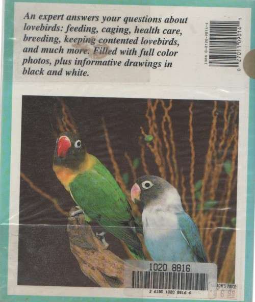 LOVEBIRDS, A COMPLETE PET OWNER`S MANUAL - MATTHEW M VRIEND (1995)